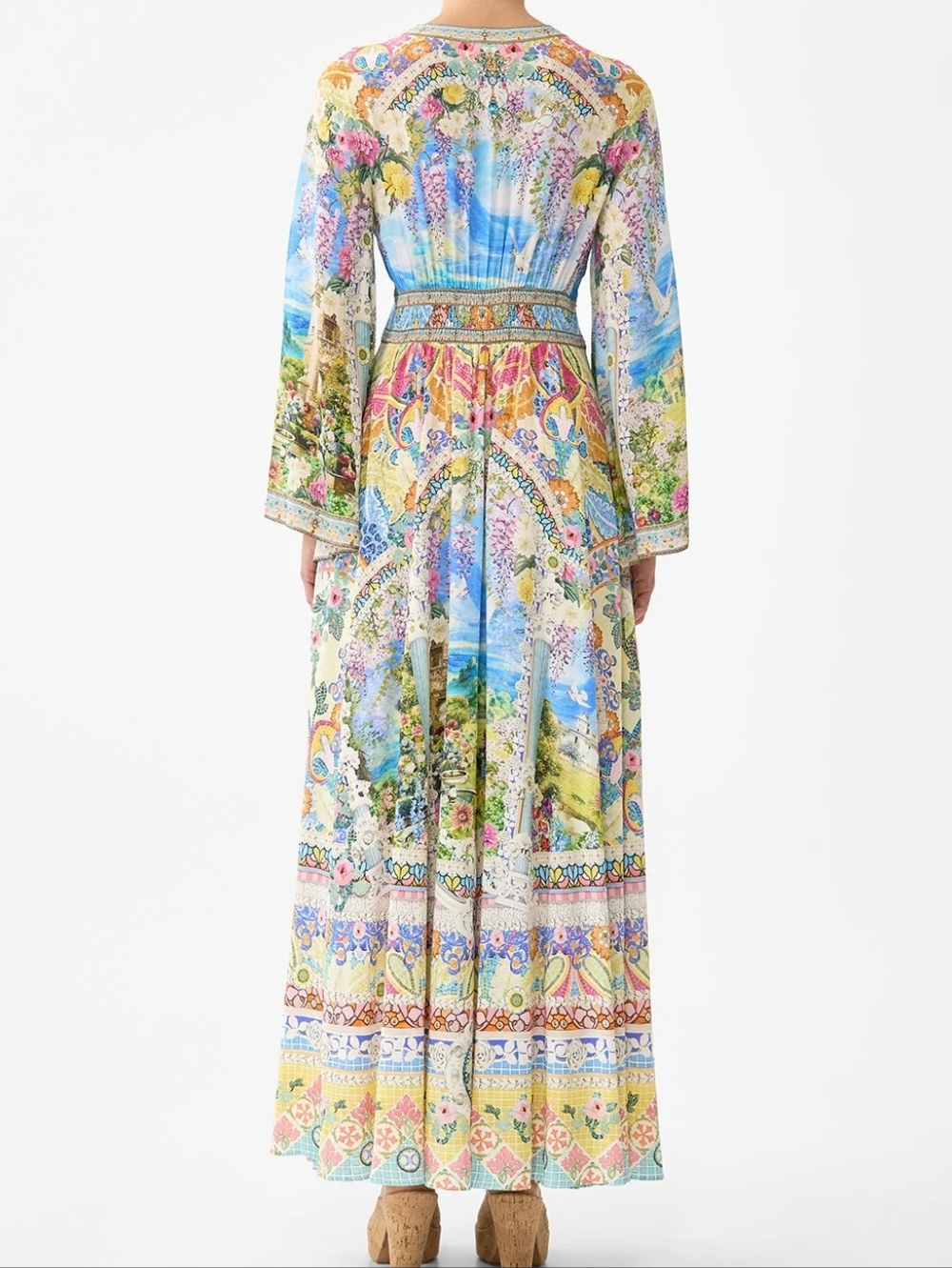 Camilla kimono sleeve dress with shirring detail - Picture 3 of 15